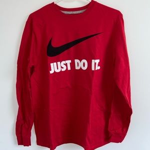 Red Nike “Just Do It” Long Sleeve T-Shirt